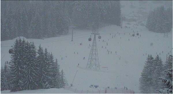 15/2/12, snowing all day in Les Gets!