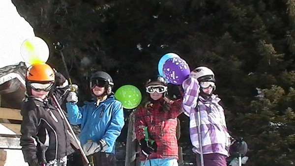 24/2/12. Junior Freeriders - Josh, Finlay, Kizzie and Phoebe