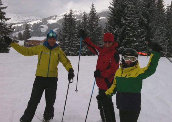 7/3/12, Tim S, Yannis and Sally loving the fresh snow!
