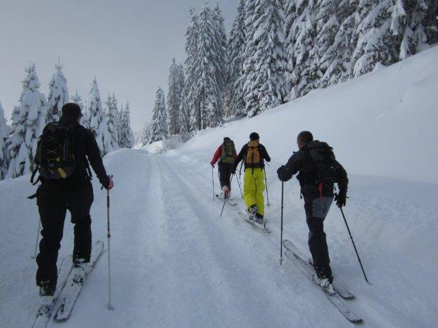 6/12/12, ski touring up Mt Chéry