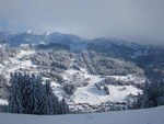 6/12/12, beautiful view of Les Gets from Mt Chéry