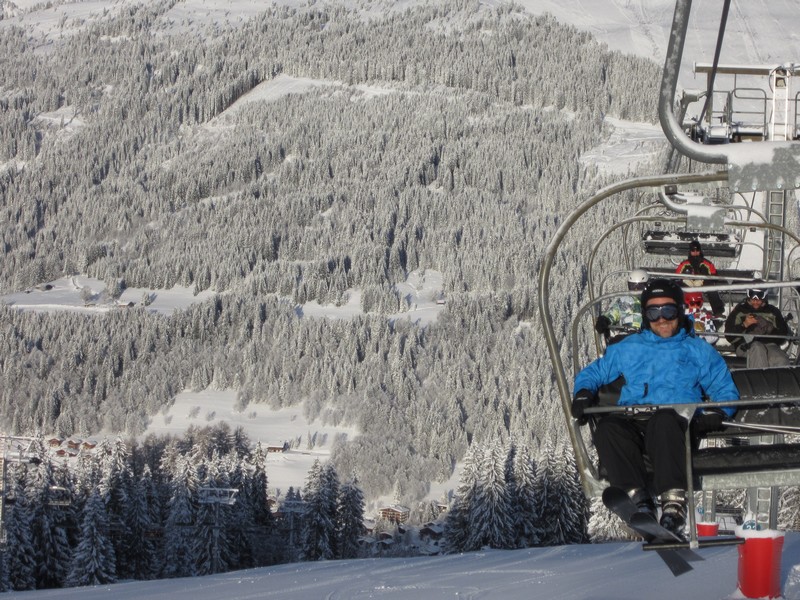 12/1/13, La Croix chairlift, Chavannes