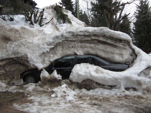 7/3/13, still an amazing amount of snow despite the current warmer weather!