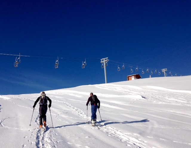 12-11-16, bluebird ski tour on Mont Chéry, Les Gets.