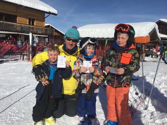 6-2-19, proud boys after receiving ski awards from Pete.