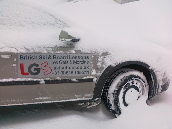 5/1/12, had to dig my car out at the end of today!