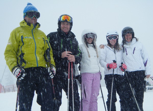 Tim S, Lez, Andrea, Jenna & Chantal enjoying the January snow.